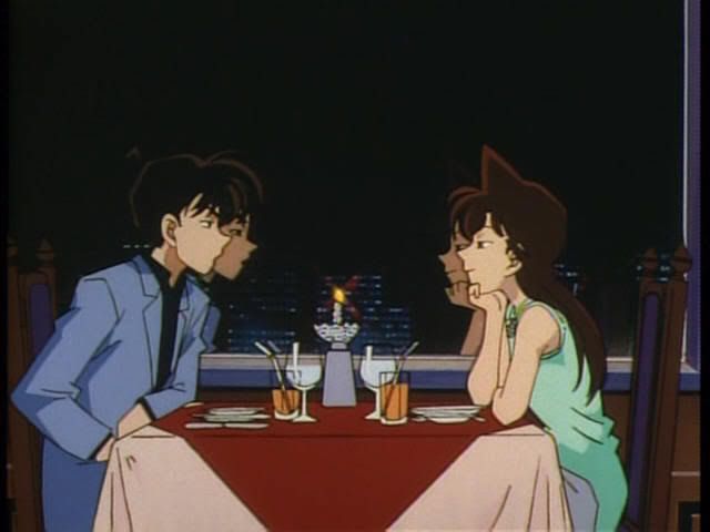 Shinichi and Ran at Restaurant