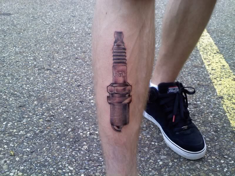 My NGK spark plug tattoo