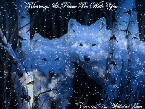 PEACE&amp;BLESSINGS photo SnowWolves.gif