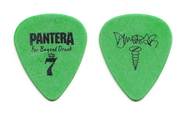 pantera dimebag darrell signature far beyond drunk guitar pick