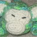 Crocheted Critters - sleeping monkey