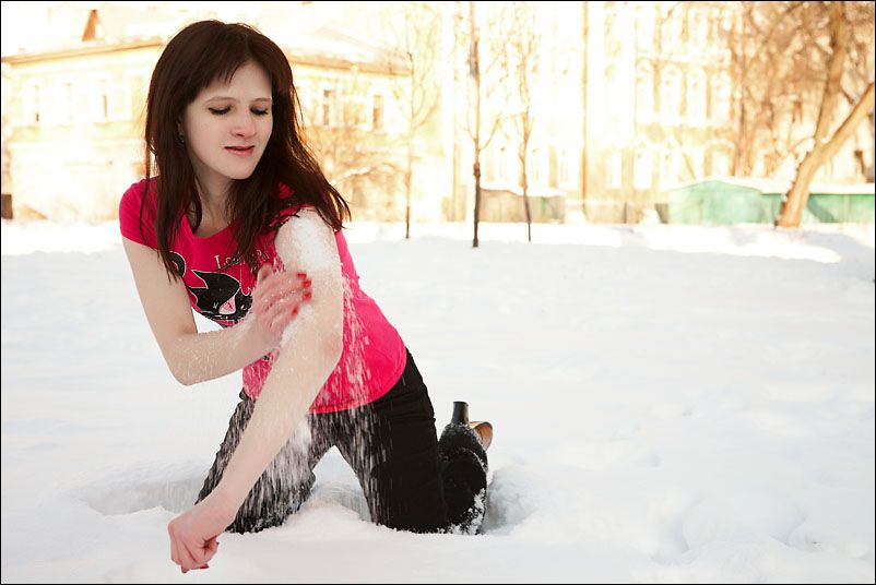 Света. Январь 2010 года. Очень холодно, -20 или ниже.
