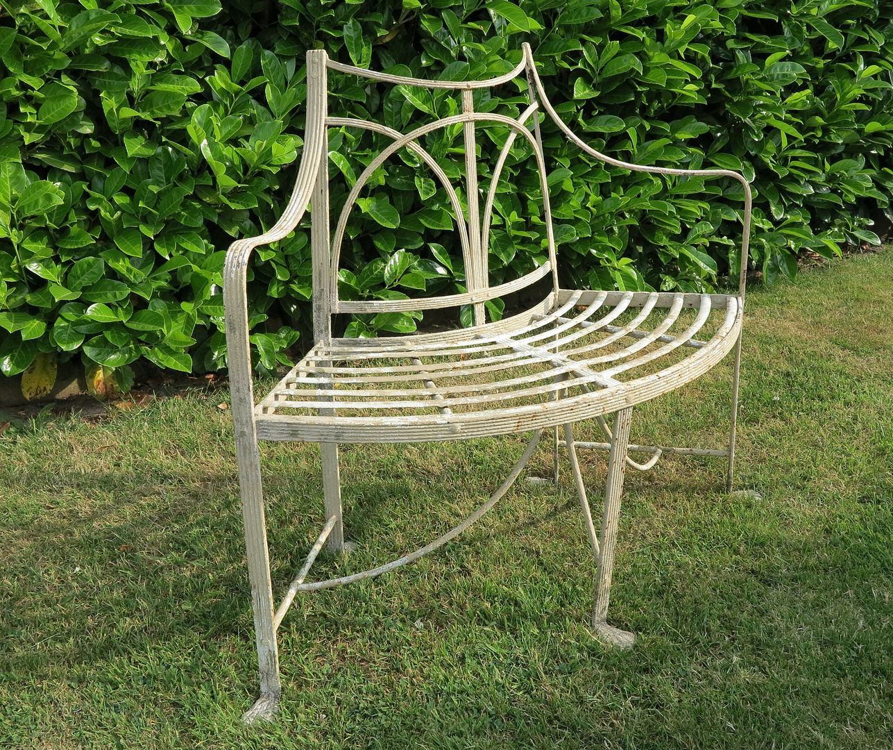 Antique Regency Wrought Iron Curved Garden Seat Reclaimed Benches eBay