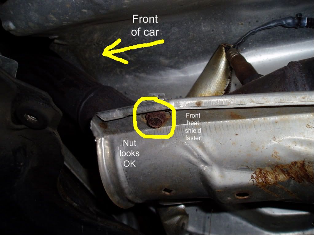 Cat heat shield rattle, missing fastner?
