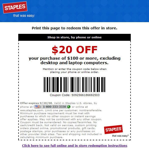 Staples Coupons