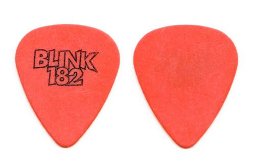Blink 182 Tom DeLonge Orange Guitar Pick   1999 Tour  