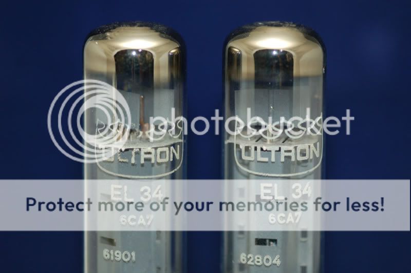 EL34 6CA7 MATCHED PAIR ULTRON TUBES TESTED+++++  