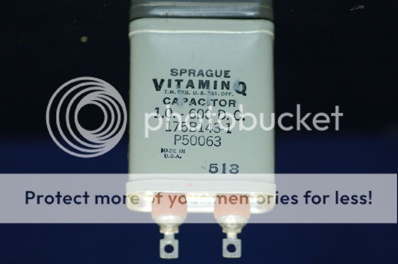 Sprague Vitamin Q Famous Oil Paper Capacitor 1.0 mf 600 VDC