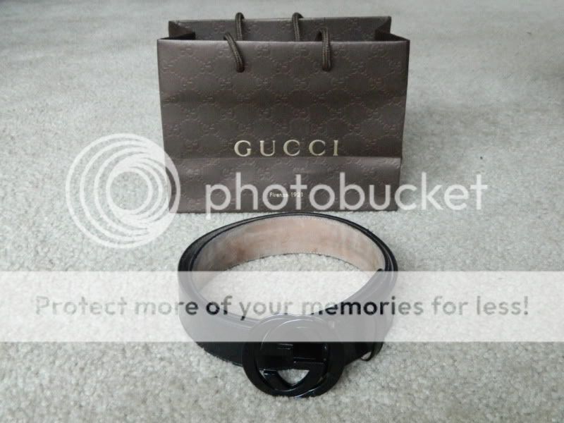   Interlocking G Buckle Gucci Monogram Mens Belt size 10/95B 38  